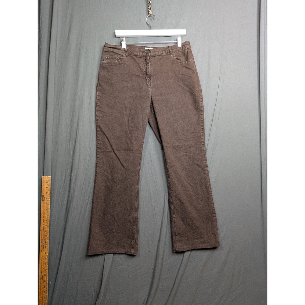 Christopher & Banks Brown‎ Corduroy Pants Women's Size [12] Straight Leg